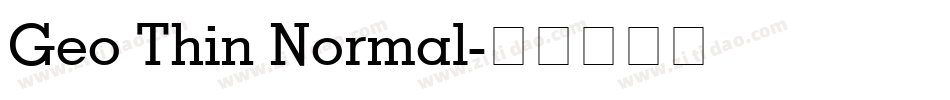 Geo Thin Normal字体转换